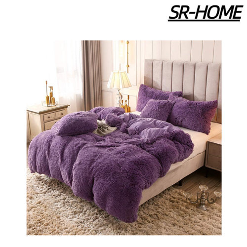 SRHOME Velvet,faux Fur Duvet Cover Wayfair